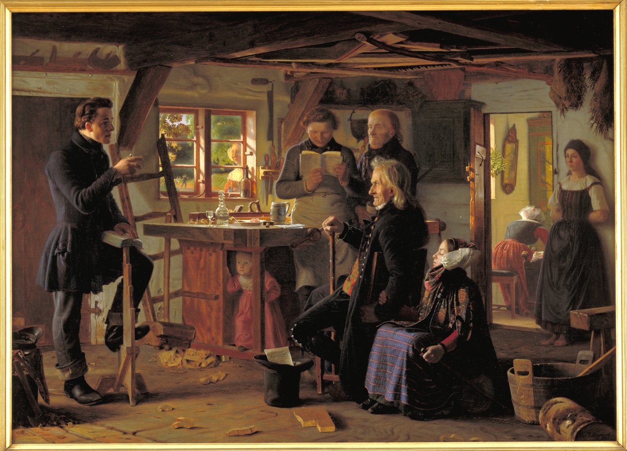 Les Mormons visitant un charpentier de campagne - Christen Dalsgaard