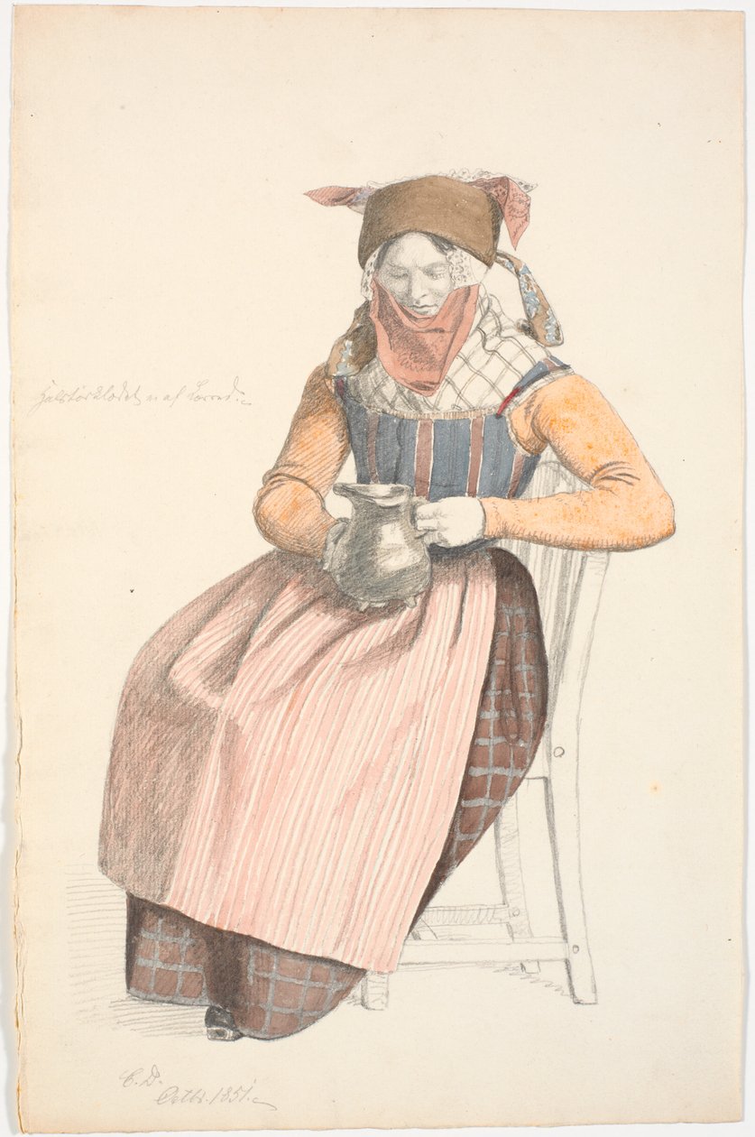 Femme assise avec une cruche - Christen Dalsgaard