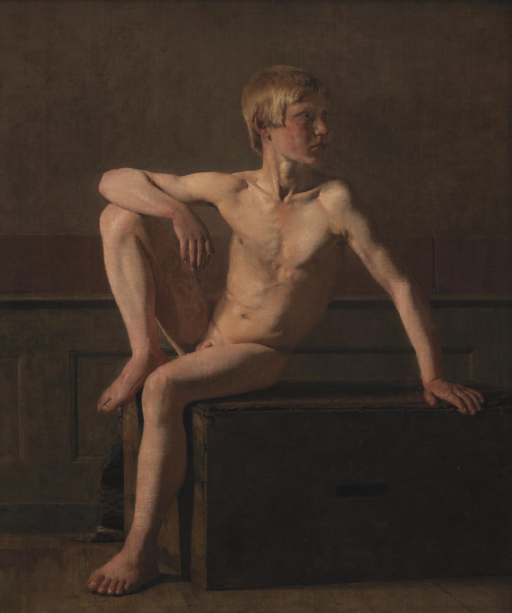 Figure nue. Garçon assis - Christen Købke
