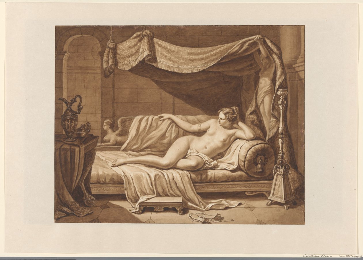 Femme nue dans un intérieur classique - Christiaan Kramm