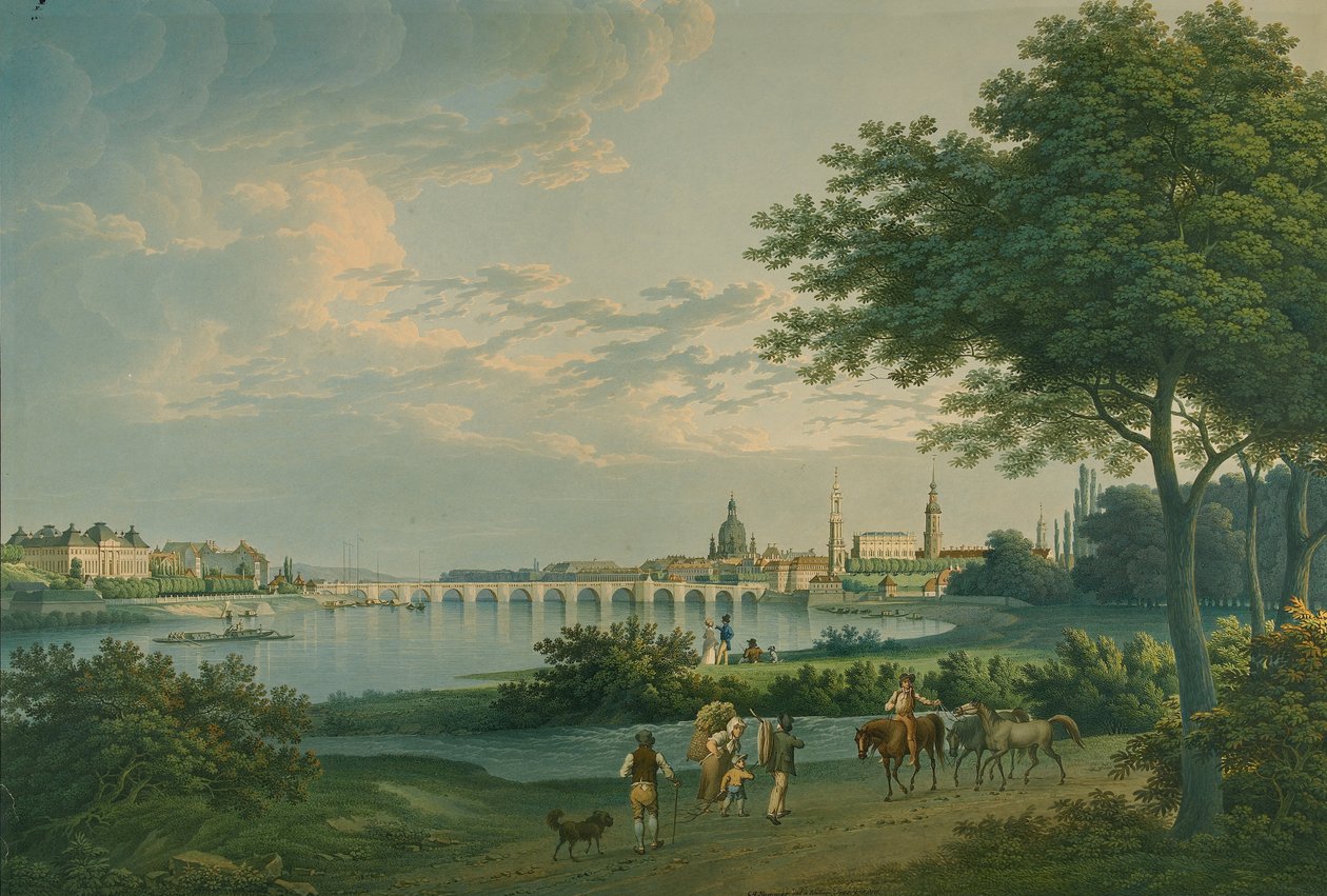 Vue de Dresde - Christian Gottlob Hammer