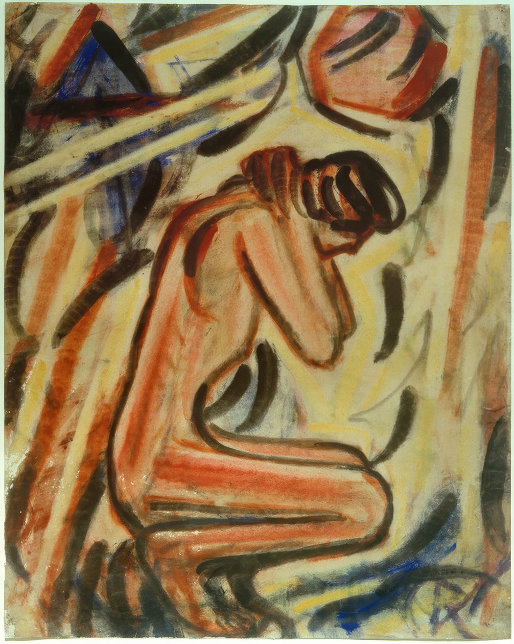 Figure féminine agenouillée - Christian Rohlfs