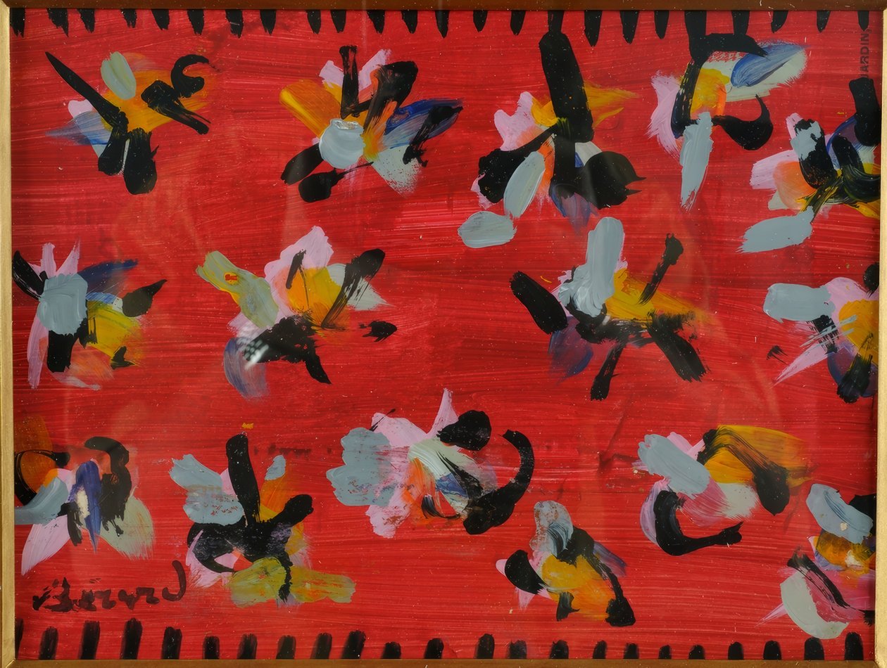 Projet pour un tapis à fond rouge - Christian Bérard