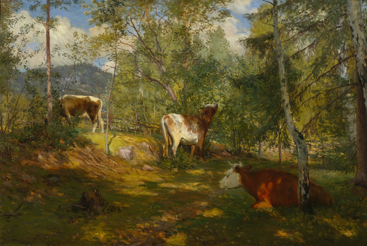 Taches de soleil dans la forêt - Christian Eriksen Skredsvig