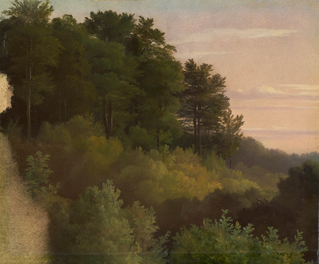Bord de forêt (étude) - Christian Ernst Bernhard Morgenstern