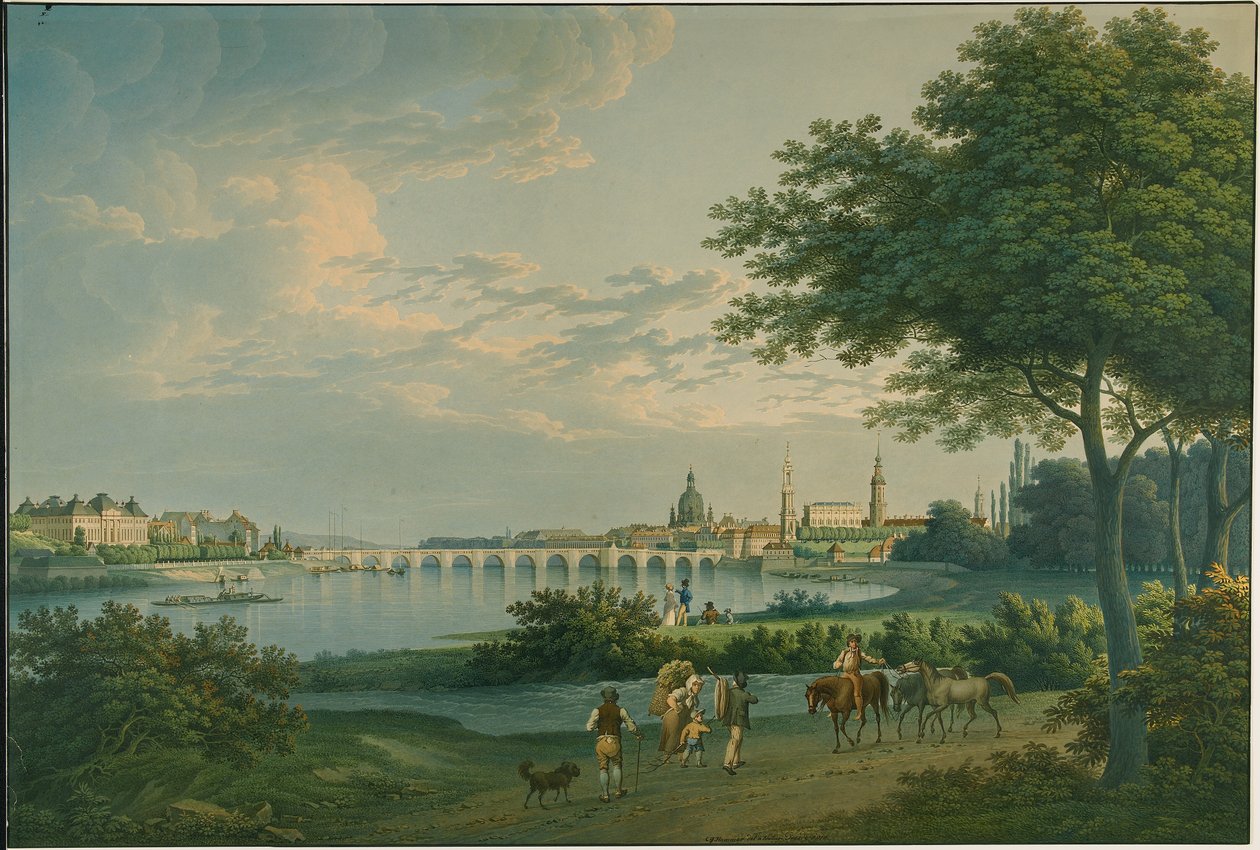 Vue de Dresde - Christian Gottlieb Hammer