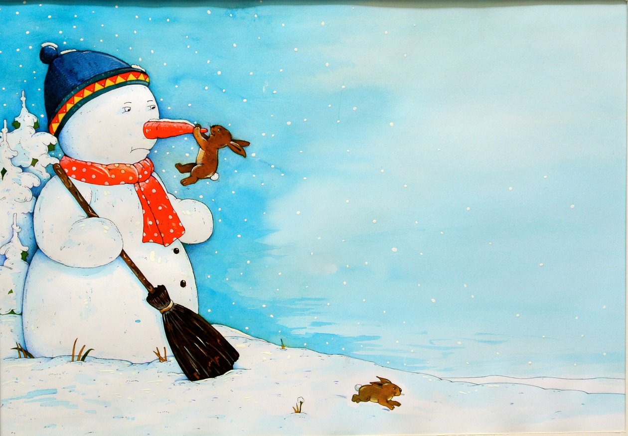 Bonhomme de neige avec petit lapin, 2012 - Christian Kaempf