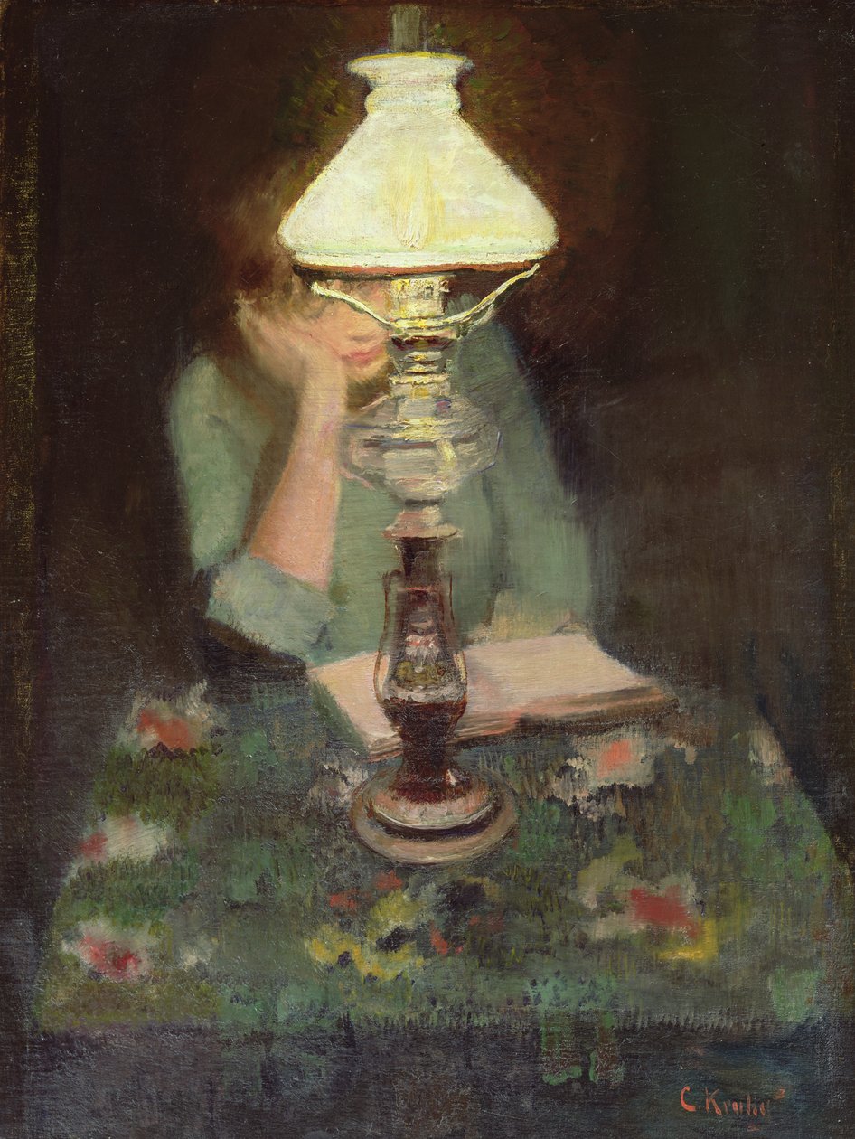 Oda avec lampe - Christian Krohg