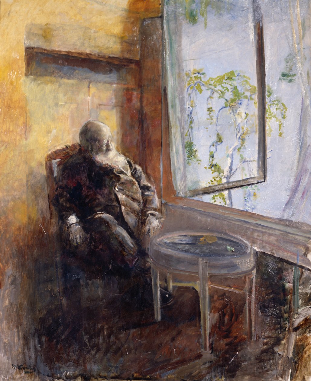 Autoportrait à la fenêtre - Christian Krohg