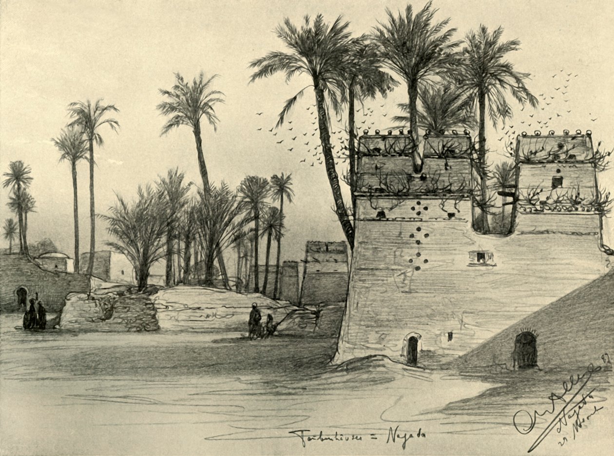 Maisons à Nagada, Égypte, 1898 - Christian Wilhelm Allers