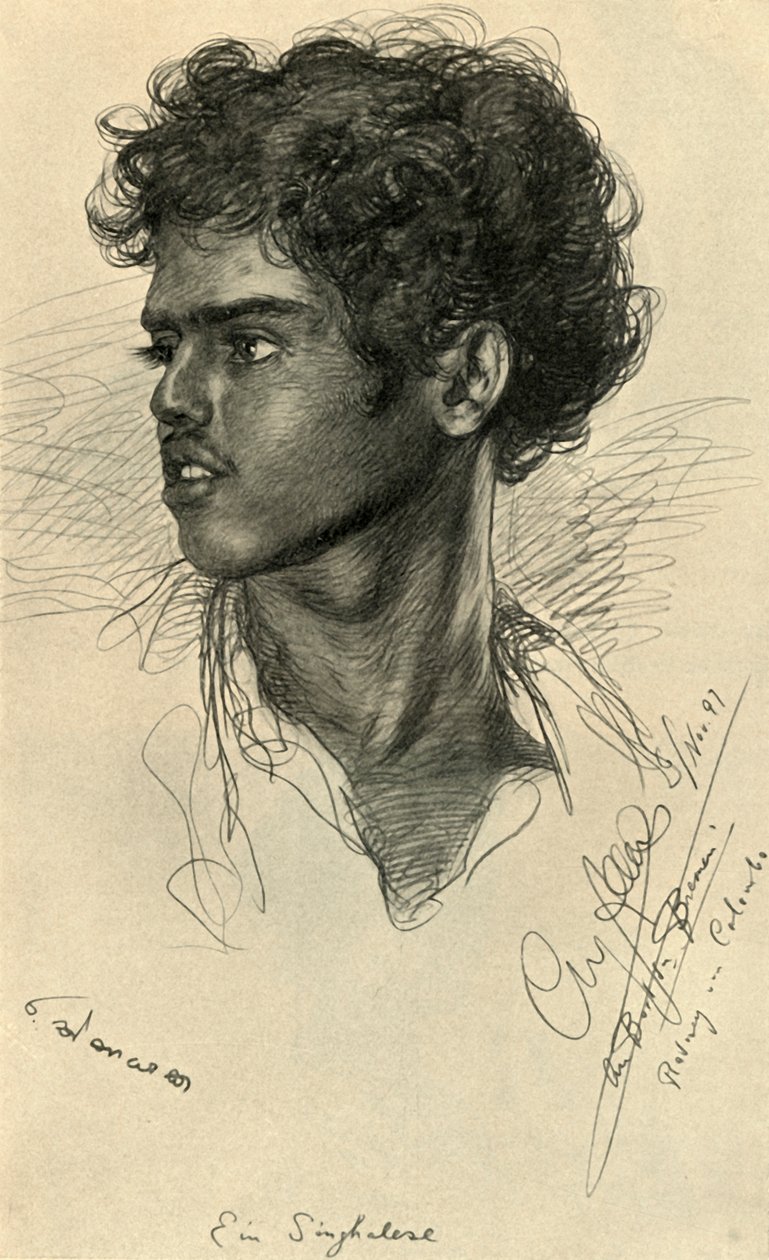 Homme cinghalais, Colombo, Ceylan - Christian Wilhelm Allers