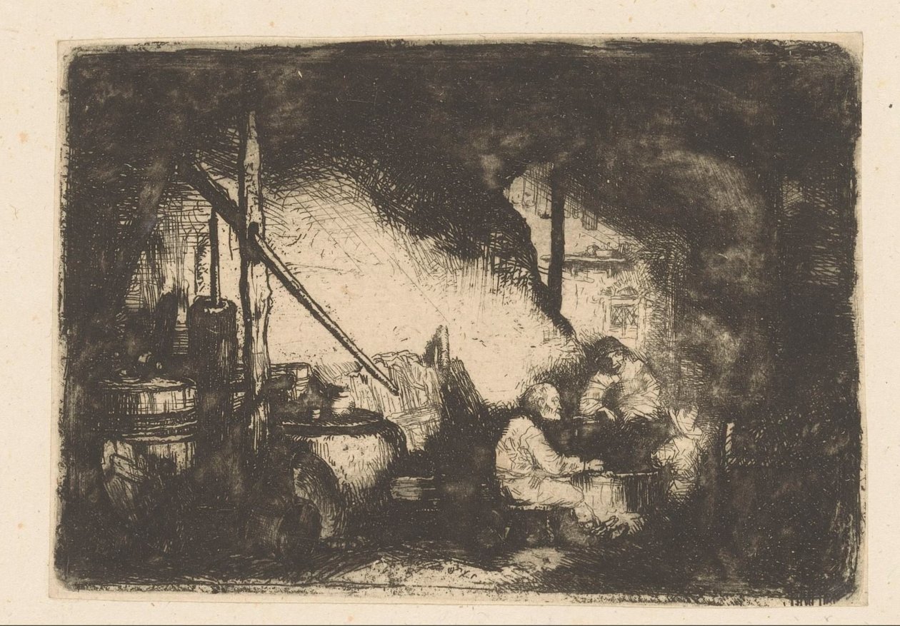 Trois figures à table - Christian Wilhelm Ernst Dietrich