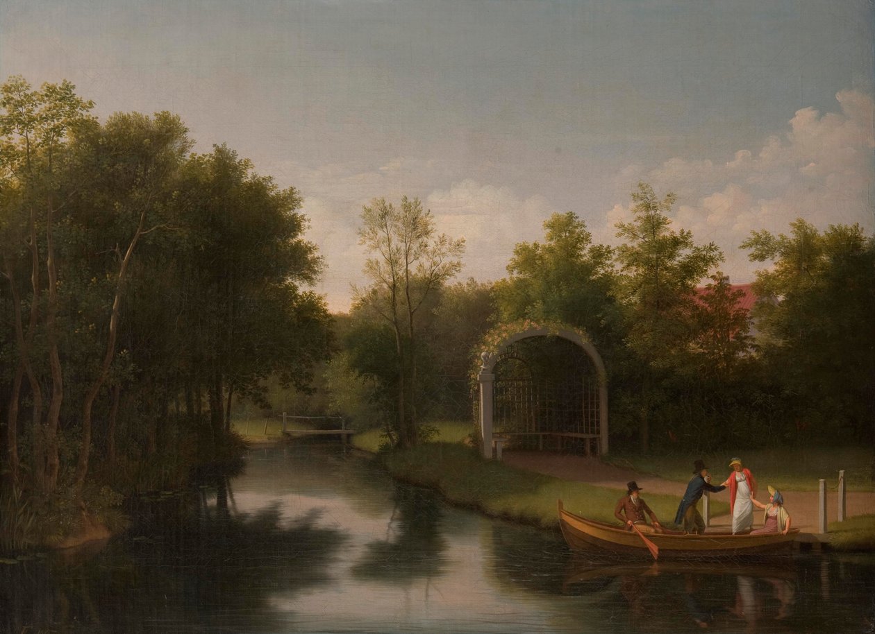 Arbour dans le parc du manoir de Sanderumgård - Christoffer Wilhelm Eckersberg