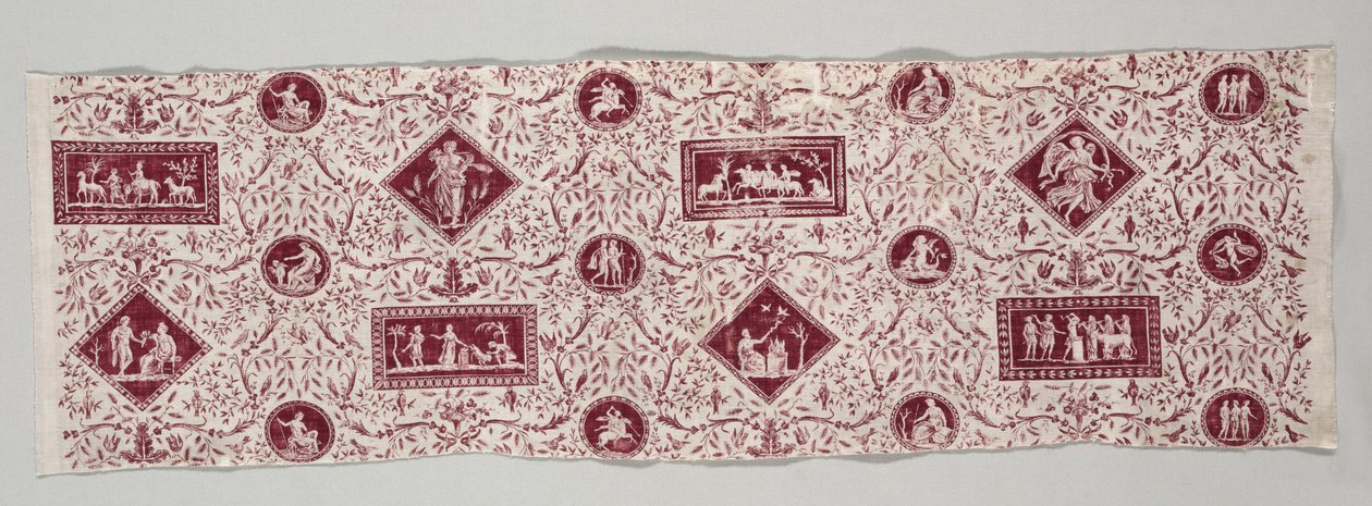 Bande de coton imprimé à la planche, 1795-1799 - Christophe Philippe Oberkampf