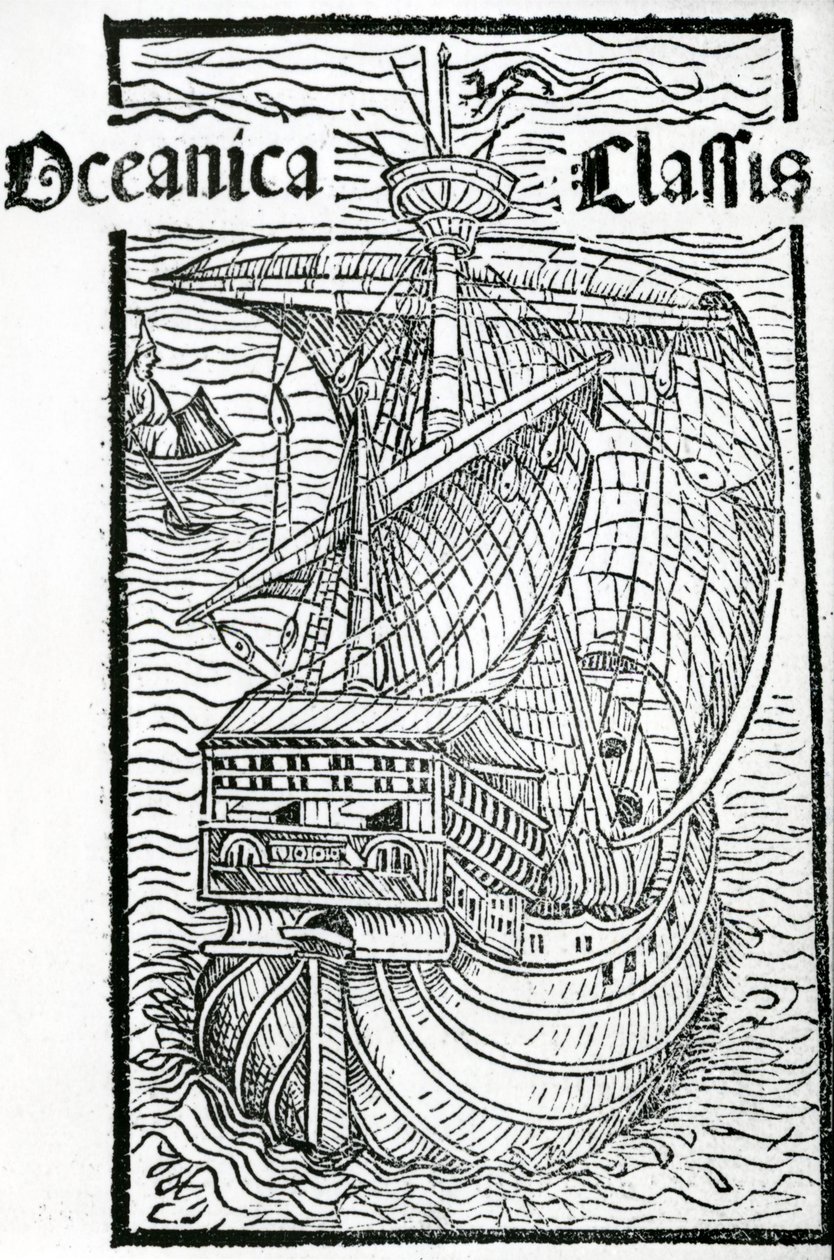 Dessin de la Santa Maria, 1493 - Christopher Columbus