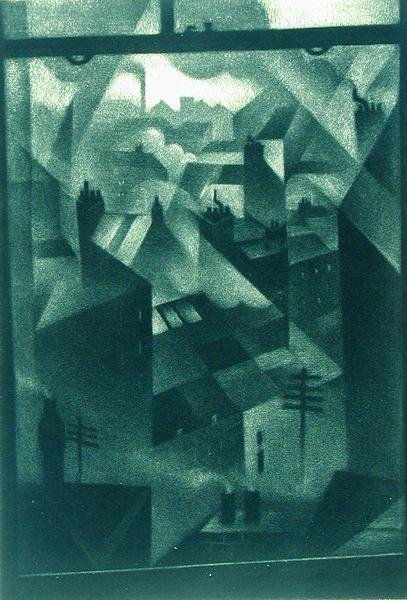 Depuis une fenêtre de bureau - Christopher Richard Wynne Nevinson