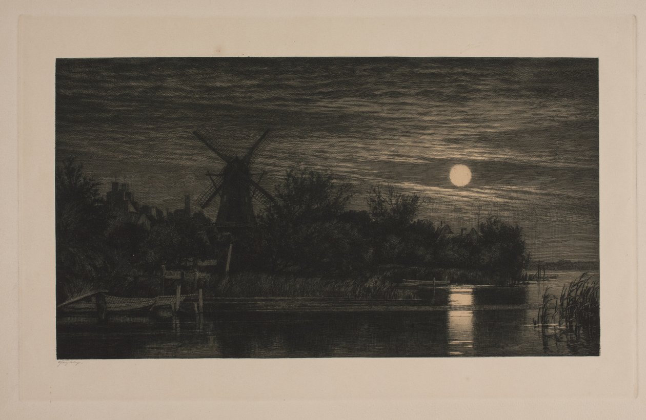 Soirée au clair de lune à Tubæk - Cilius Johannes Konrad Andersen