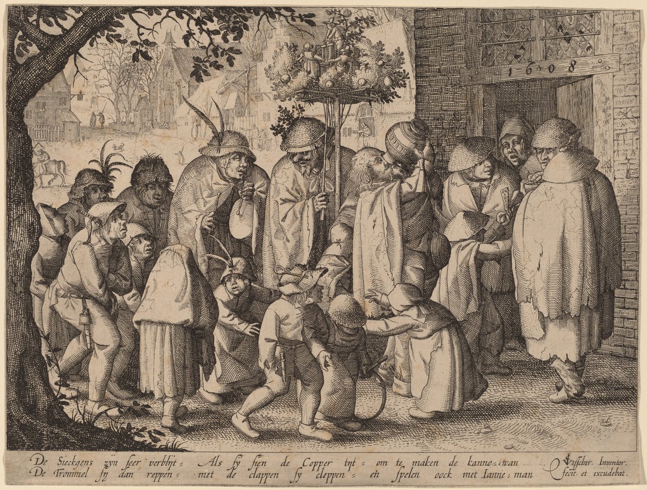 Procession des lépreux festoyant - Claes Jansz Visscher