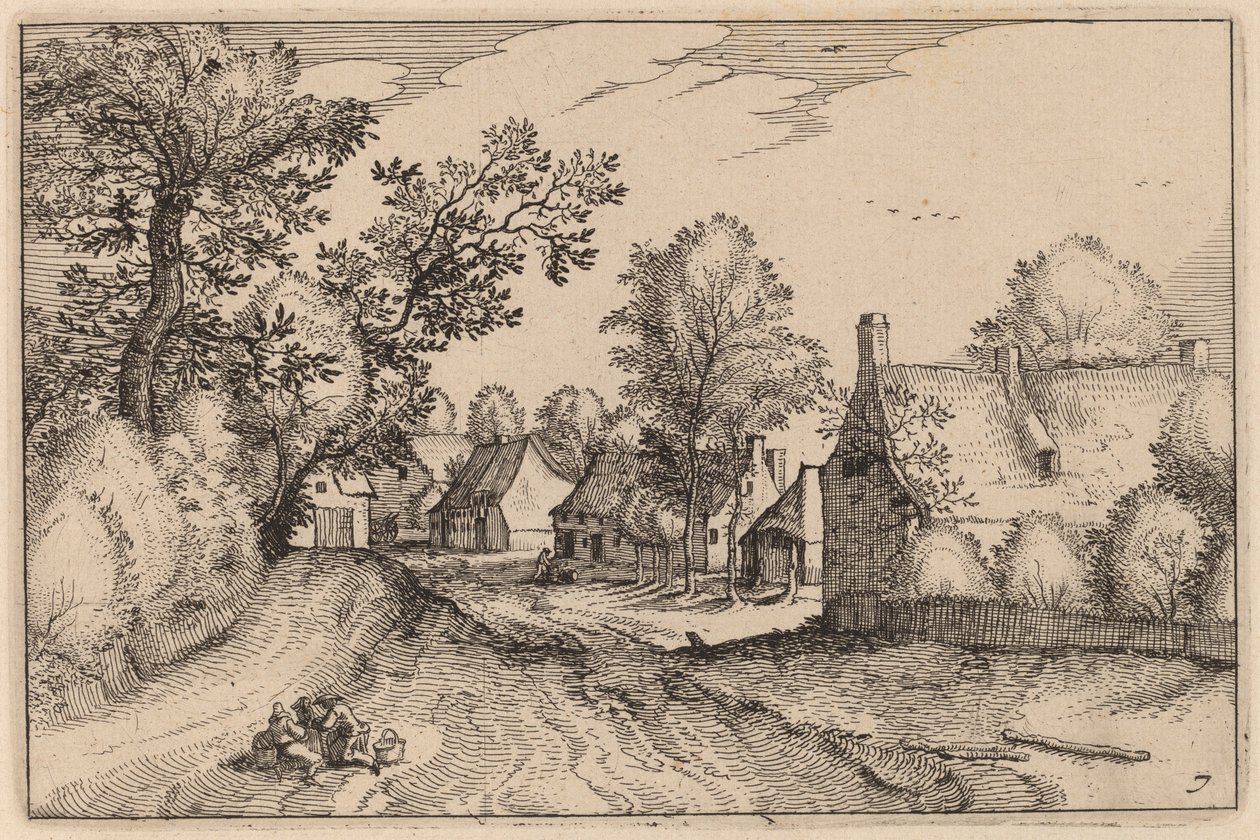 Route de Village - Claes Jansz Visscher after Johannes van Doetechum, the Elder after Lucas