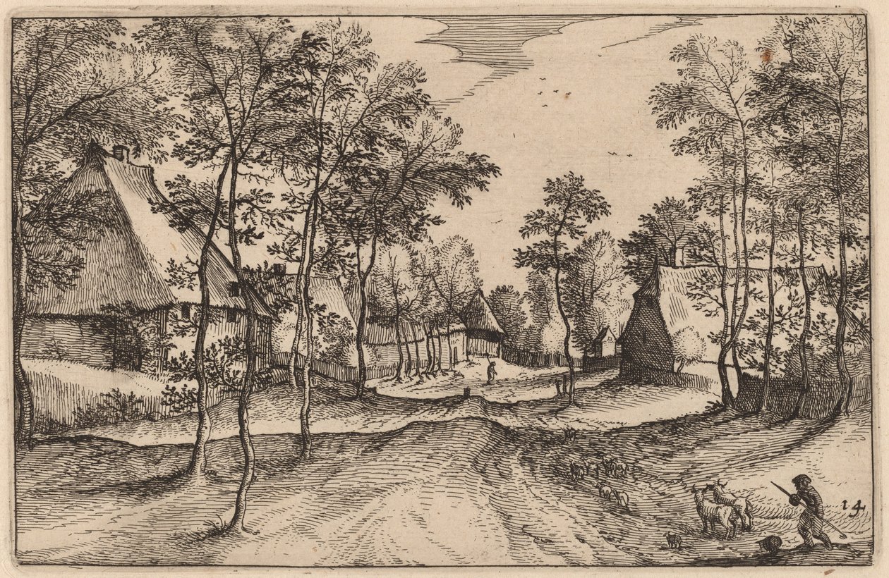 Route de Village - Claes Jansz Visscher after Johannes van Doetechum, the Elder after Lucas