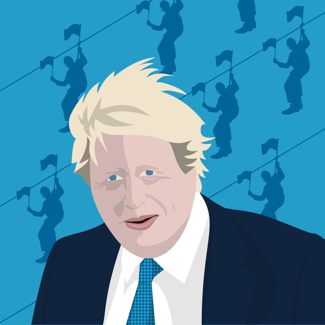 Boris Johnson et la tyrolienne - Claire Huntley