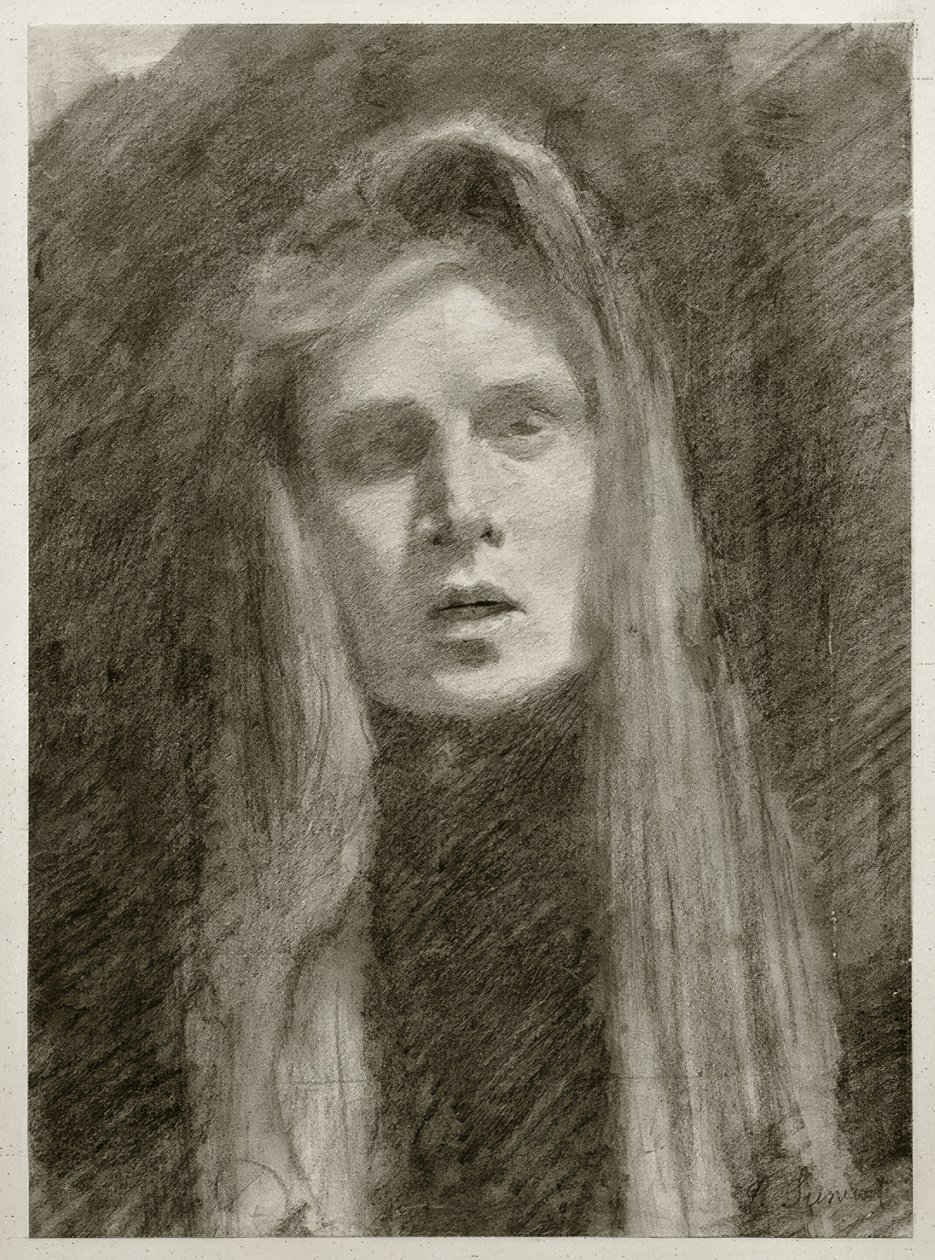 Portrait féminin avec foulard (Autoportrait) - Clara Siewert