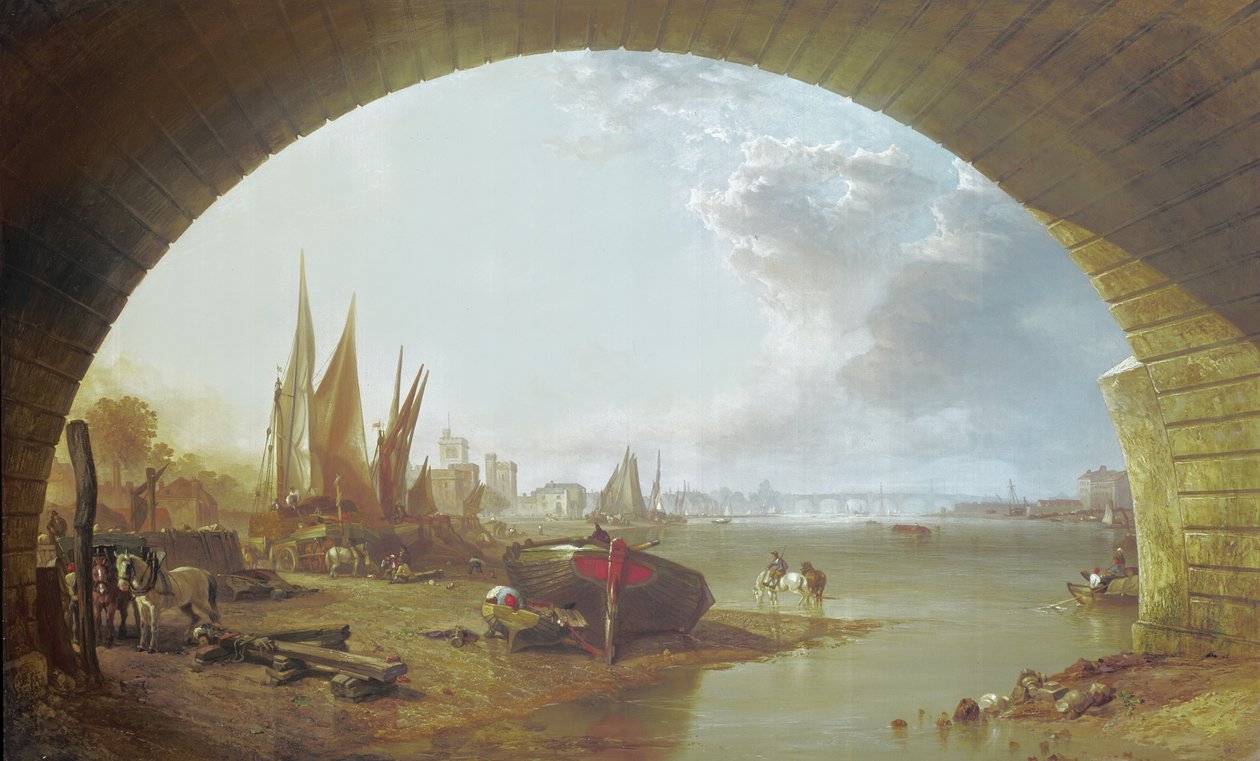 Ancien pont de Vauxhall, Londres - Clarkson Frederick Stanfield