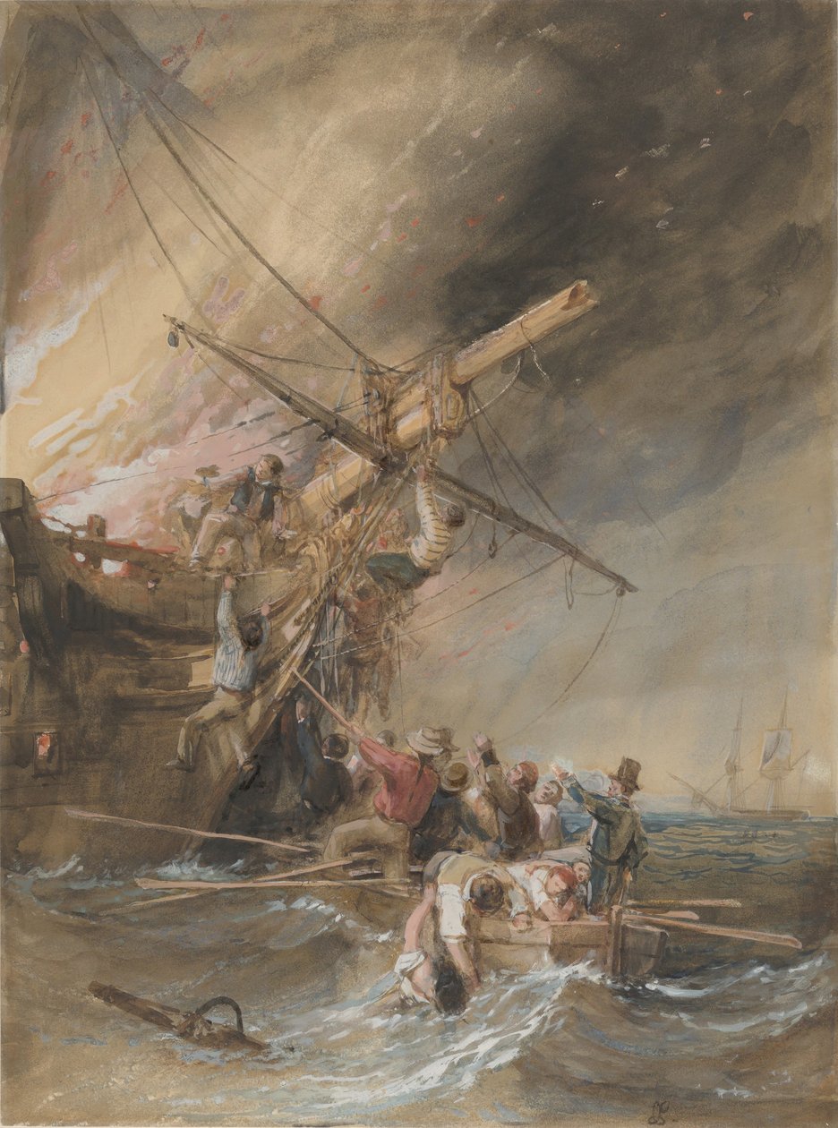 Incendie en mer, 1820-46 - Clarkson Stanfield
