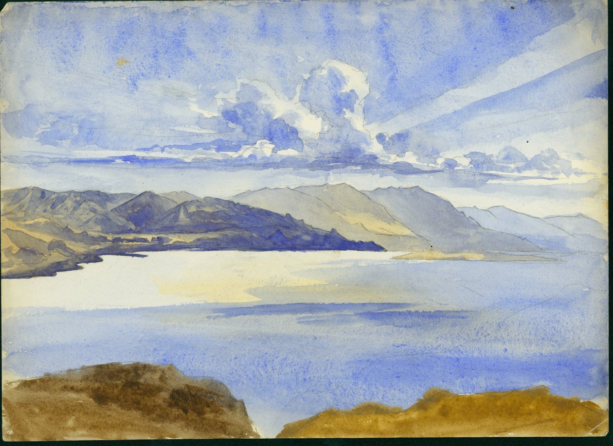 Vue de la mer Morte vers le sud, 1875 - Claude Conder