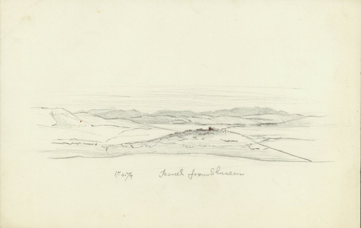 Jizréel depuis Shunem, 1874 - Claude Conder