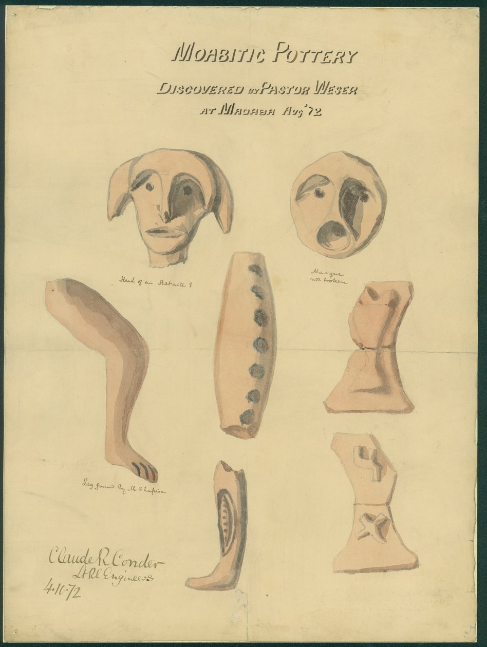 Poterie moabite de la 2e collection de M. Shapira, 1872 - Claude Conder