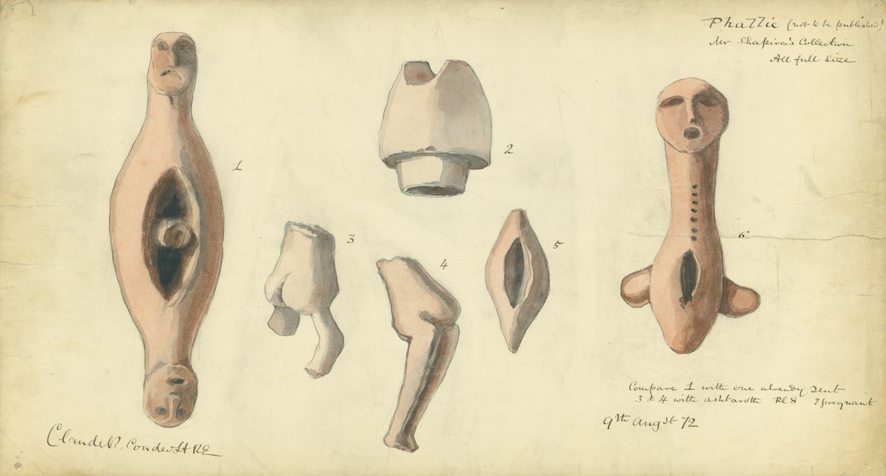 Emblèmes phalliques de la collection de M. Shapira, 1872 - Claude Conder