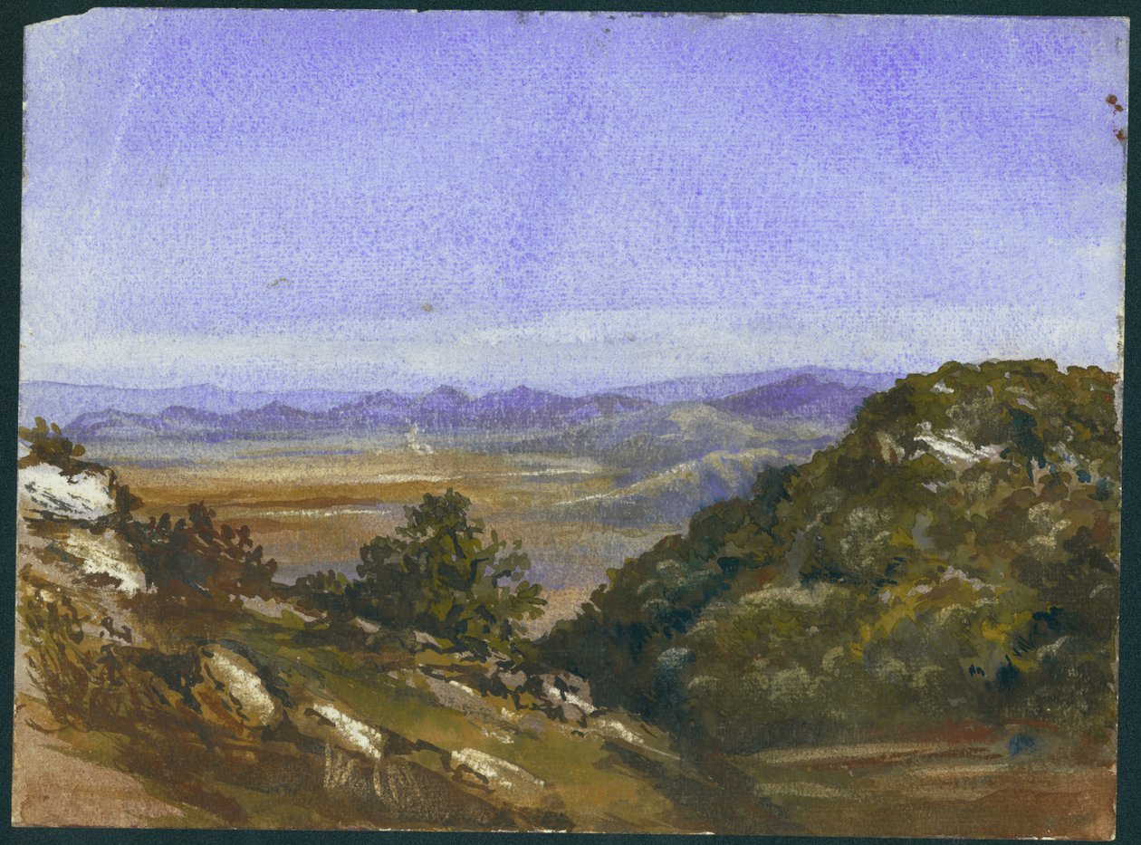 Le Mahrakah et vue sur la plaine de Jezreel, 1872 - Claude Conder