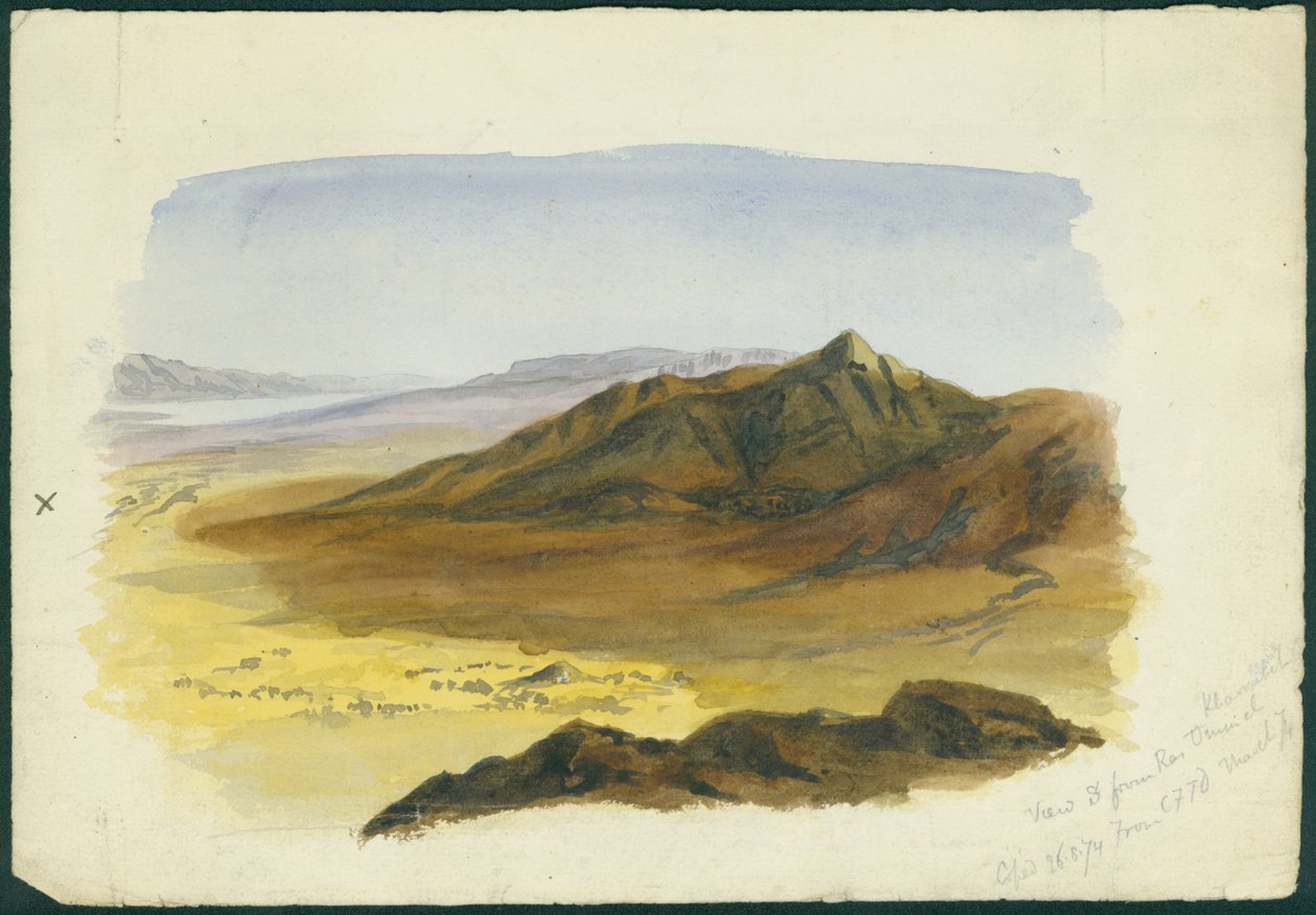 Vue de la vallée du Jourdain vers le sud, 1874 - Claude Conder