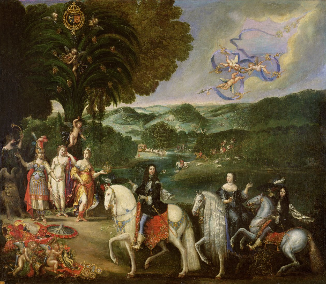 Allégorie du mariage de Louis XIV (1638-1715) en 1631 - Claude Deruet