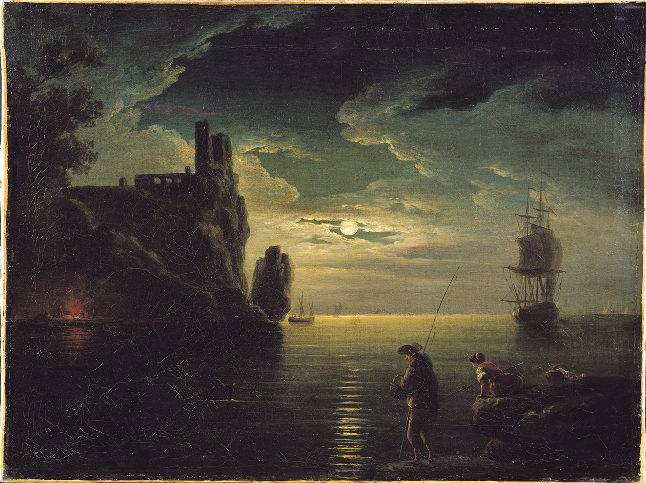 Paysage marin du soir - Claude Joseph Vernet