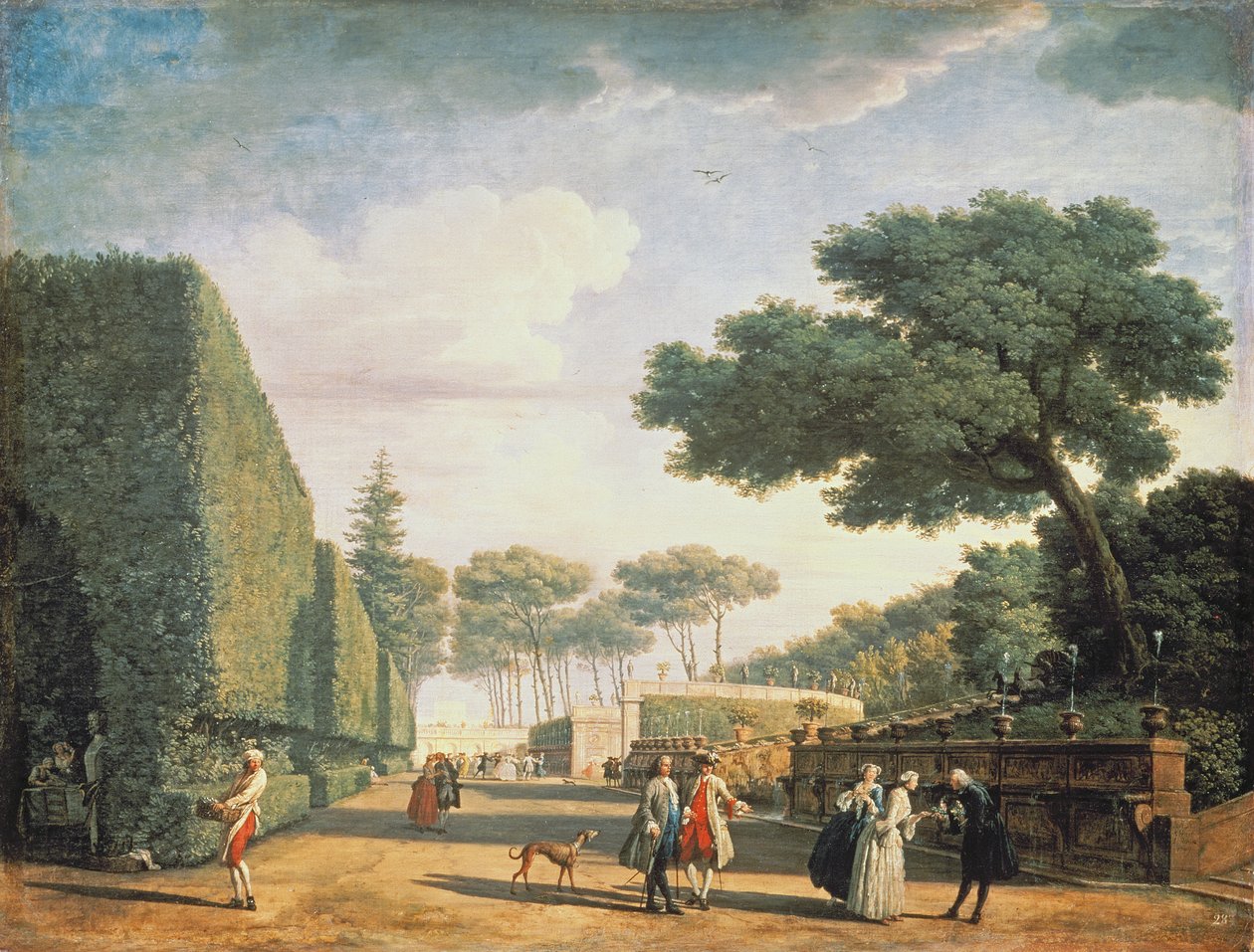 Vue dans le parc de la Villa Pamphili, 1749 - Claude Joseph Vernet