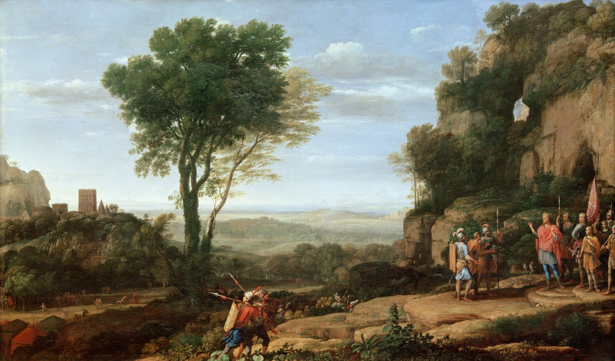 Paysage avec David à la caverne d