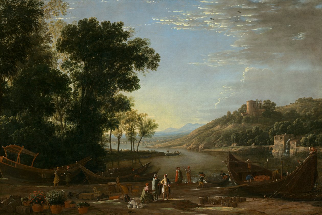 Paysage avec les commerçants - Claude Lorrain