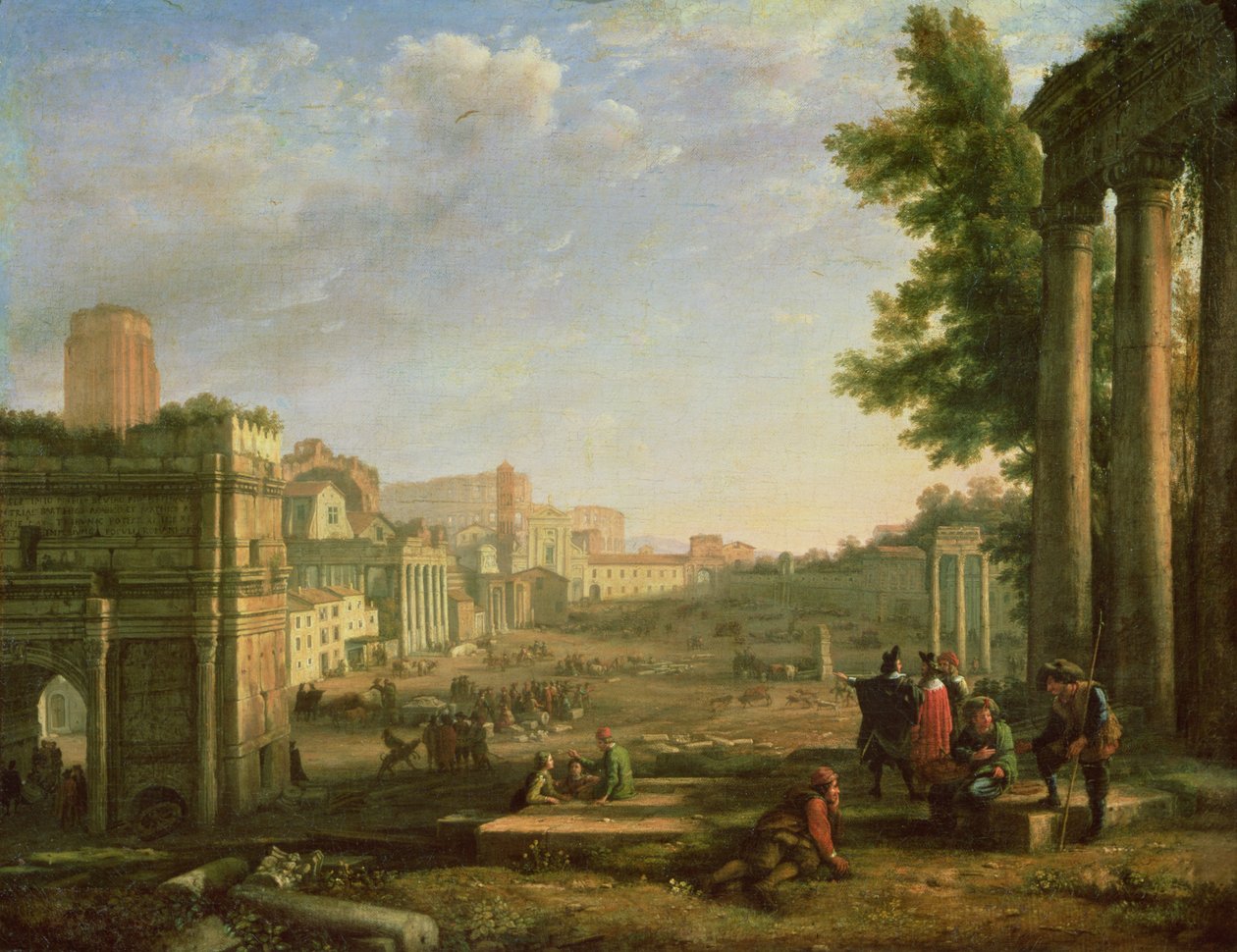 Vue du Campo Vaccino, Rome, 1636 - Claude Lorrain
