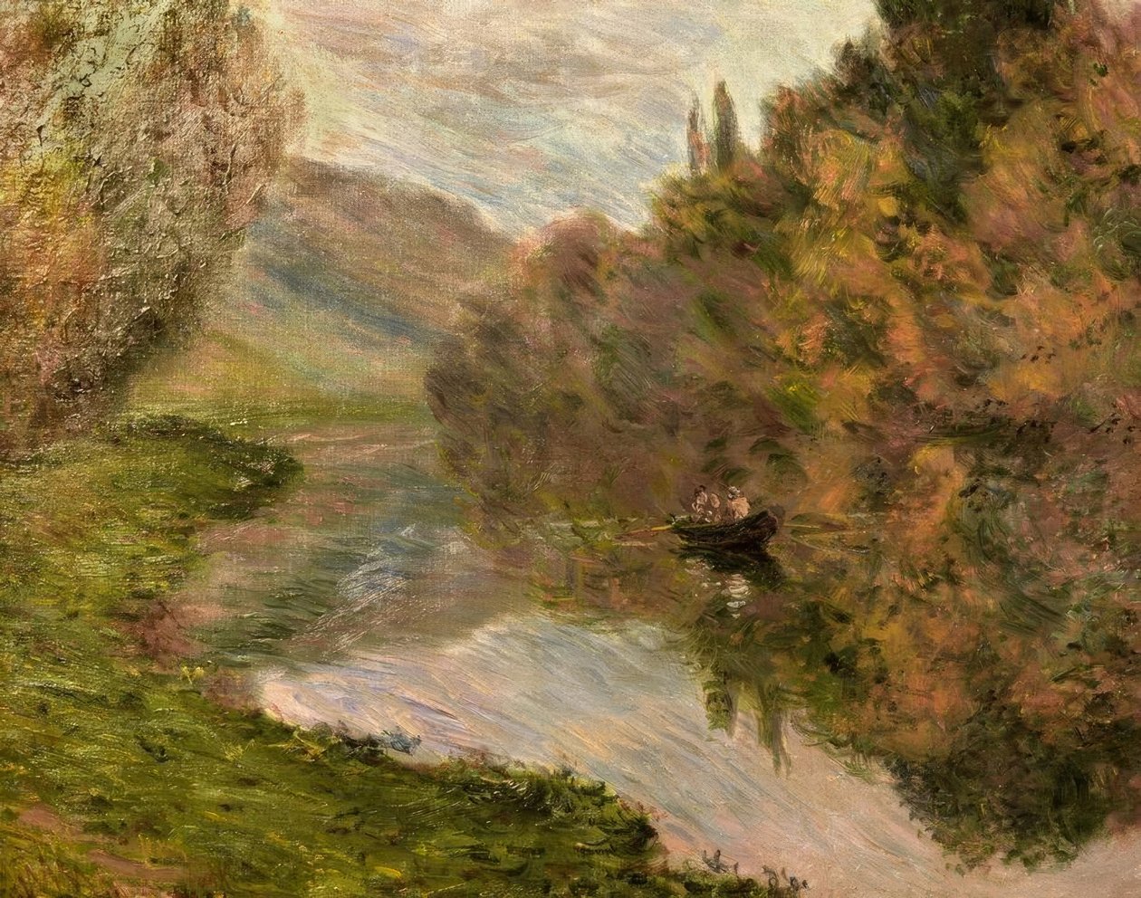 Barque sur la Seine à Jeufosse - Claude Monet