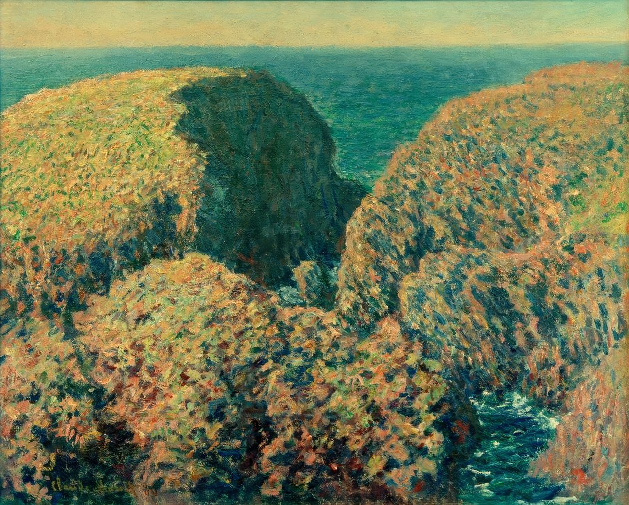 Bloc de rochers, Belle-Île - Claude Monet