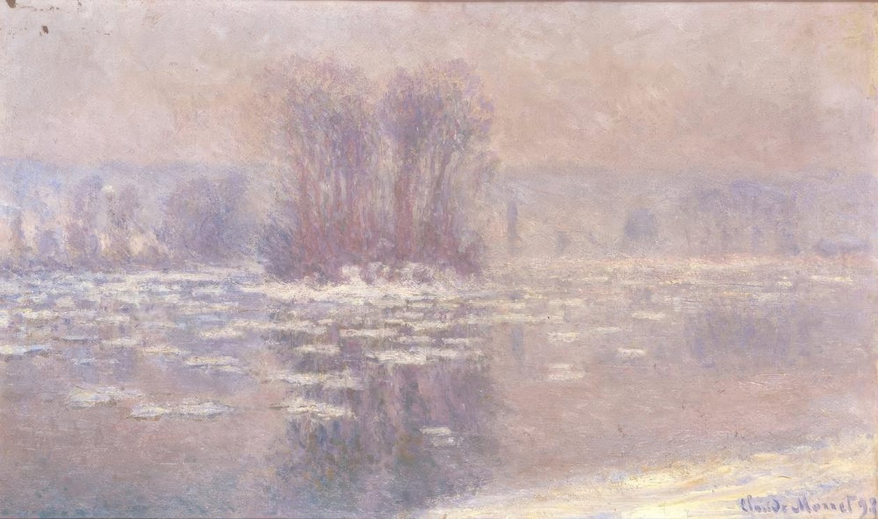 Glaces à Bennecourt - Claude Monet