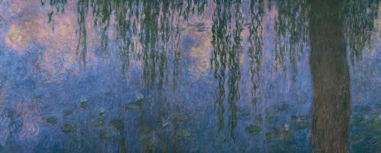 Le Bassin aux nymphéas avec saules, Le Matin - Claude Monet