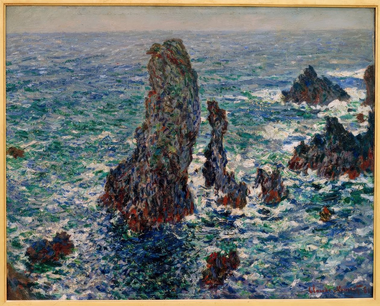 Pyramides de Port-Coton, mer sauvage - Claude Monet