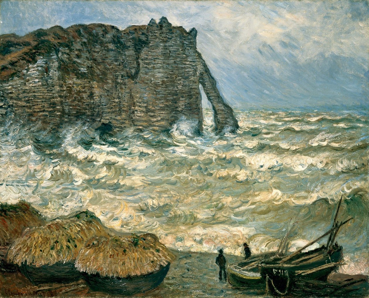 Mer orageuse à Étretat - Claude Monet