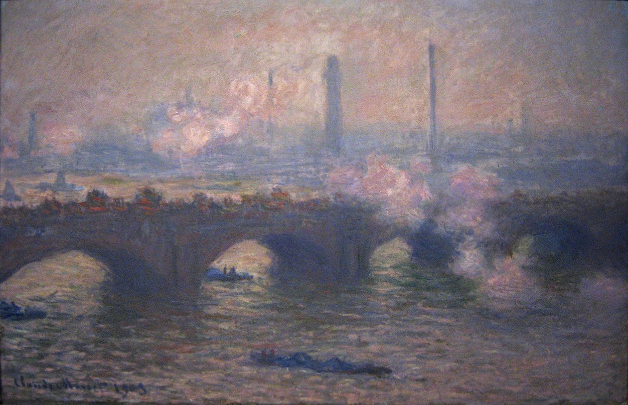 Pont de Waterloo, jour gris - Claude Monet