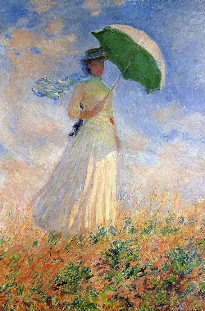 Femme avec parasol tournée vers la droite - Claude Monet