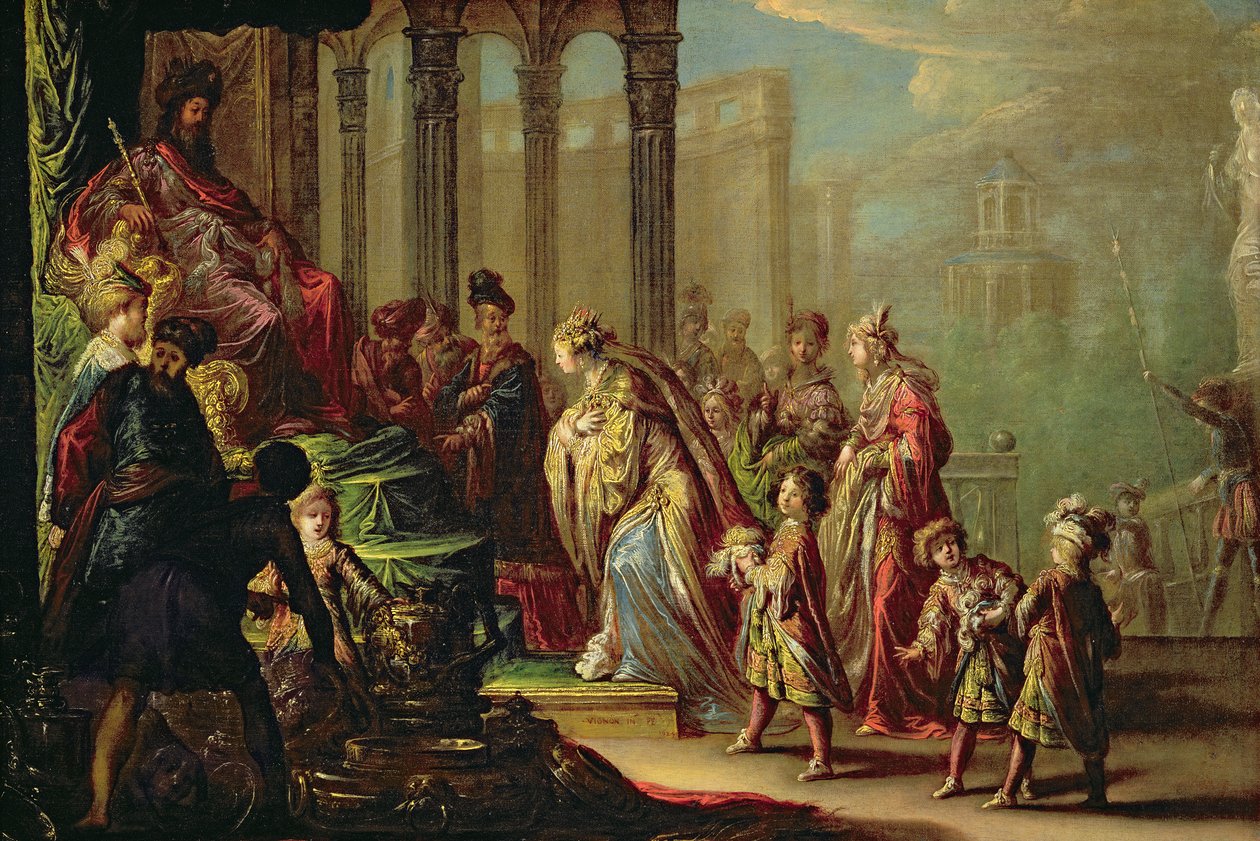 Salomon et la Reine de Saba, ou Esther devant Assuérus, 1624 - Claude Vignon