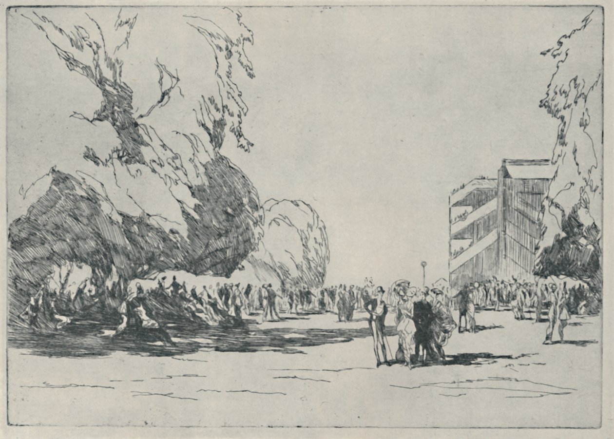 Ascot - Le paddock, 1914, 1920 - Claude Allin Shepperson